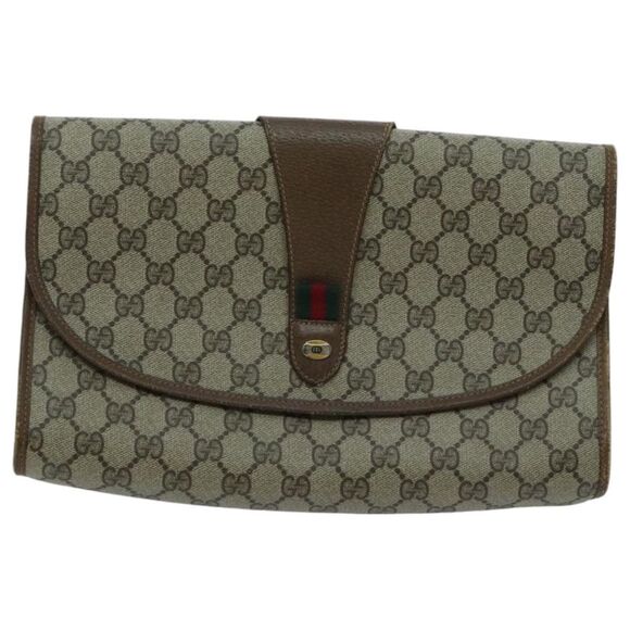 Gucci Beige Canvas Clutch Bag (Pre-Owned) - Picture 1 of 16
